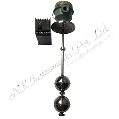 Float type Level Switch with 2 Floats - Top mounted