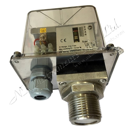 Large Bore High Range Pressure Switch with Flush Diaphragm MZ series
